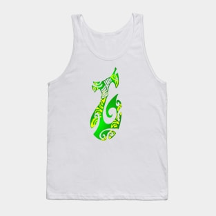 MATAU - green (Fish hook) Tank Top